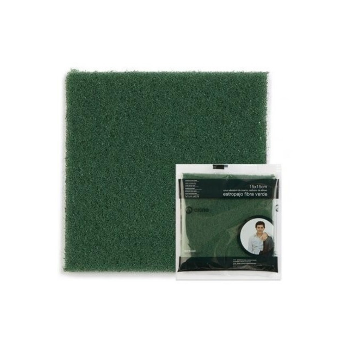 Strong Green Scouring Pad (15x15cm, Green)