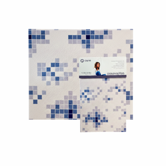 Dish-Draining Wiper (40x50cm, Blue & White)