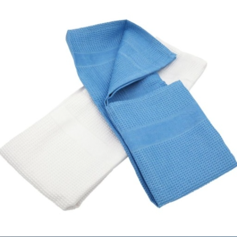 Microfiber Dish Cloth (2pcs, 50x50cm, Blue & White)